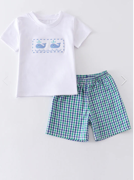 Embroidered Whale Set MM