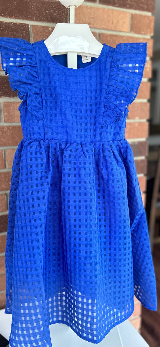 Royal Blue Textured Dress MM