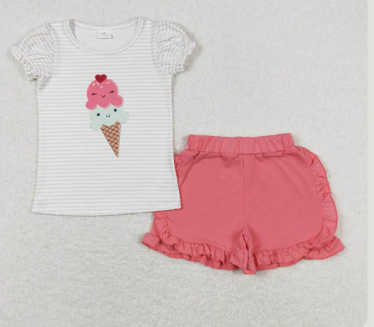 Cute Ice Cream Shorts Set MM