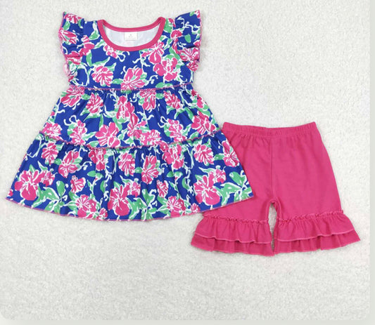 Pink Floral Lilly Shorts Outfit MM