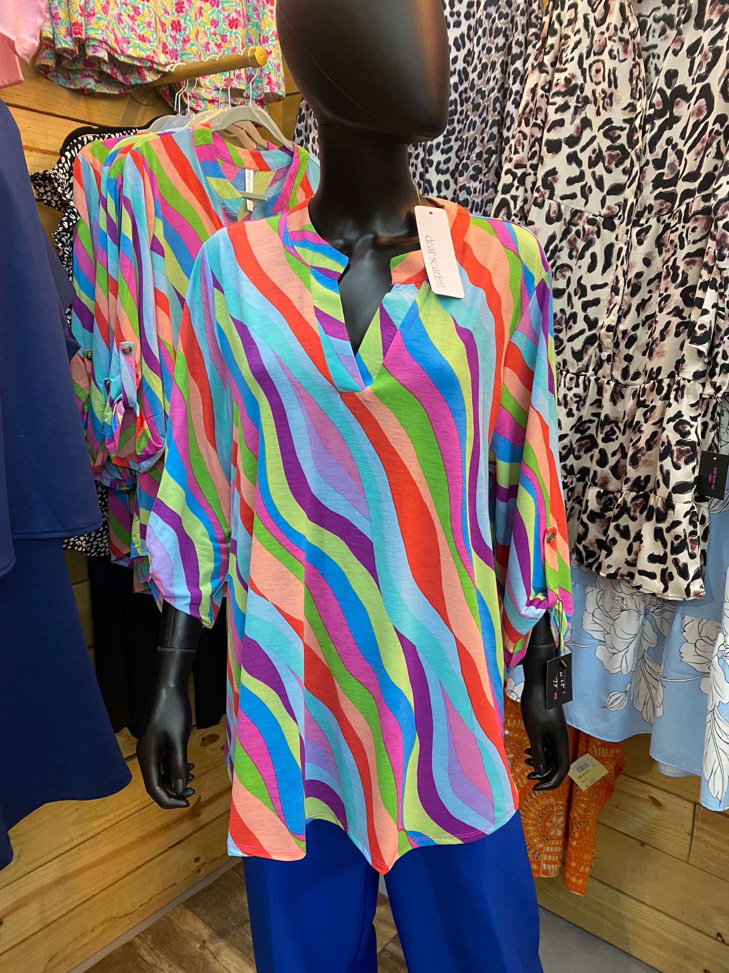 113/retro stripe top