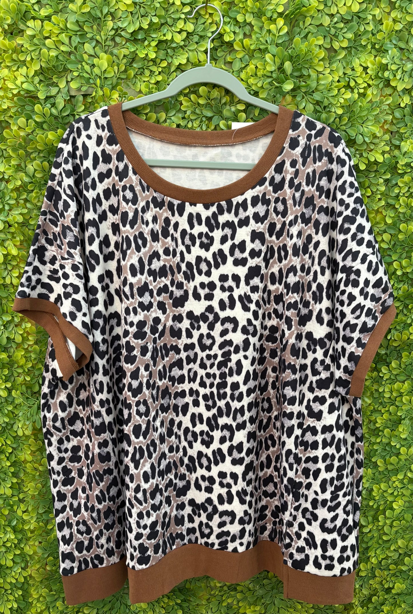 113/brown leopard top