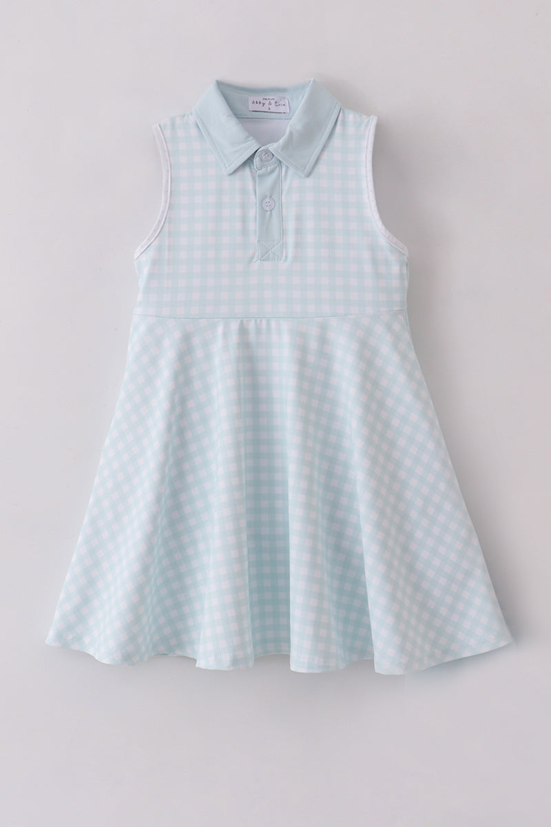 001/blue gingham dress