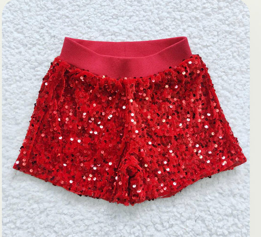 Red Sequined Shorts MM