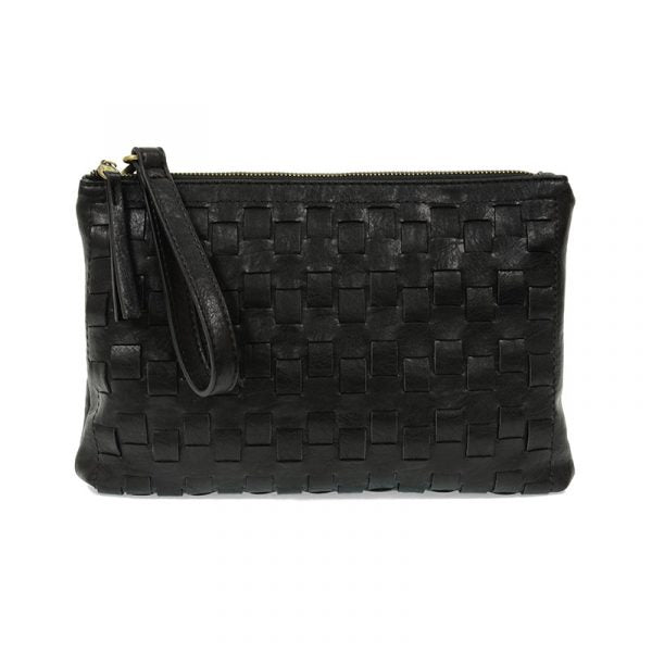 BLACK QUINN WOVEN CROSSBODY