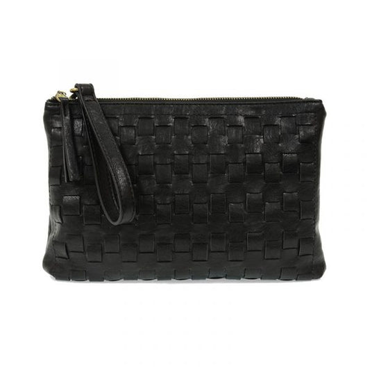 BLACK QUINN WOVEN CROSSBODY