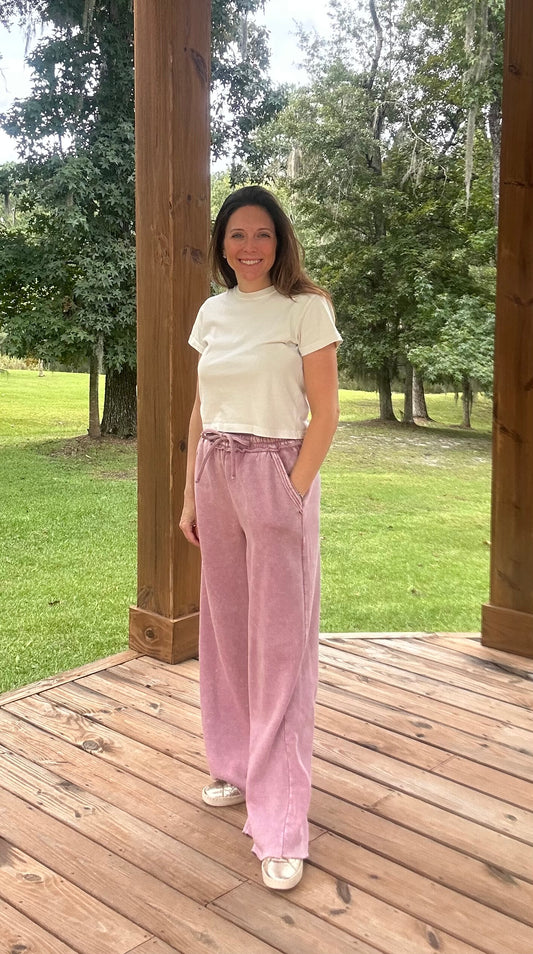 Allie acid wash pants