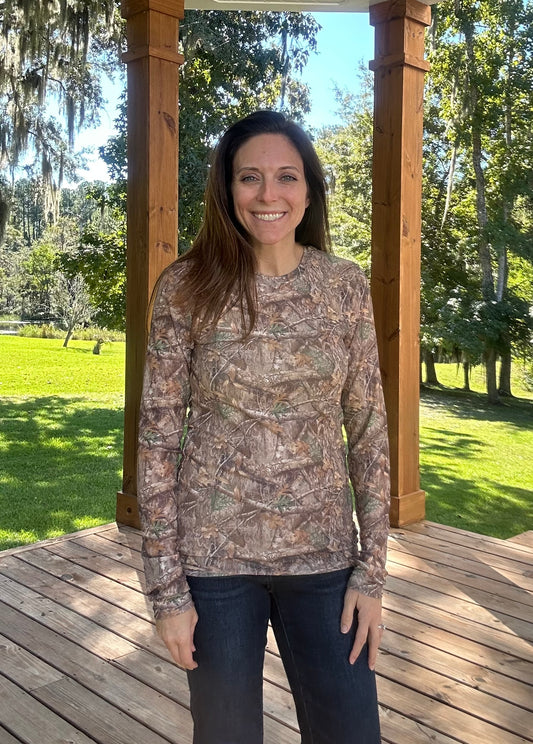 Carly camo mesh top-PP