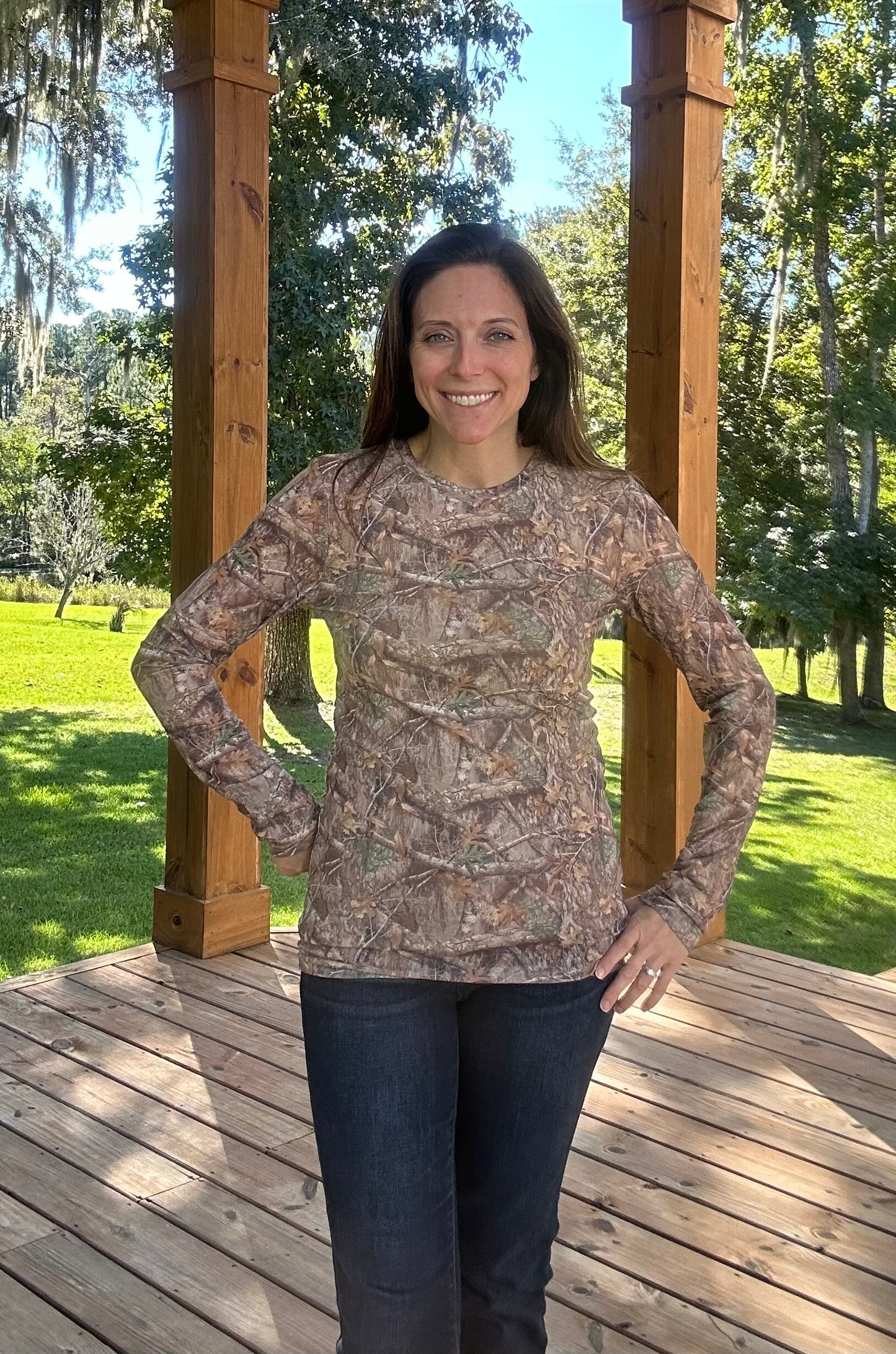 Carly camo mesh top-PP