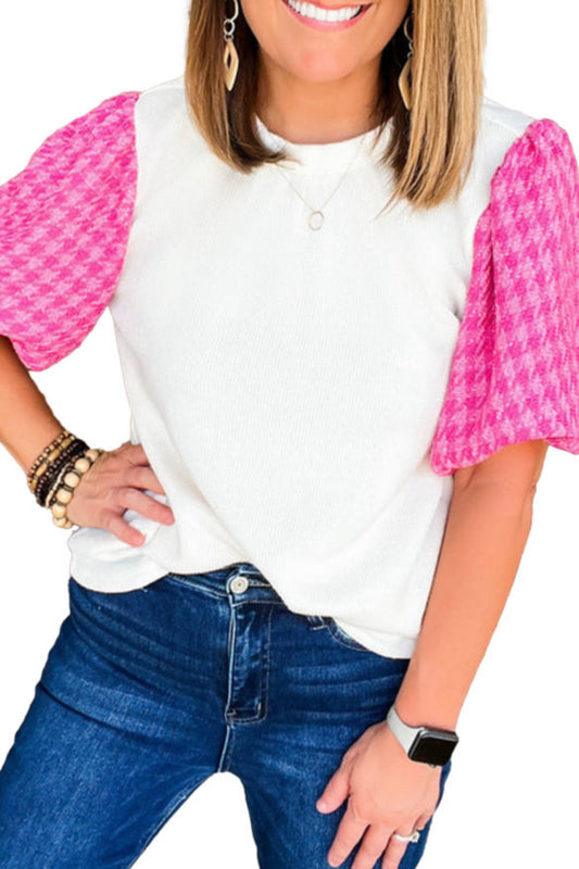 Tweed Sleeve Top- PP