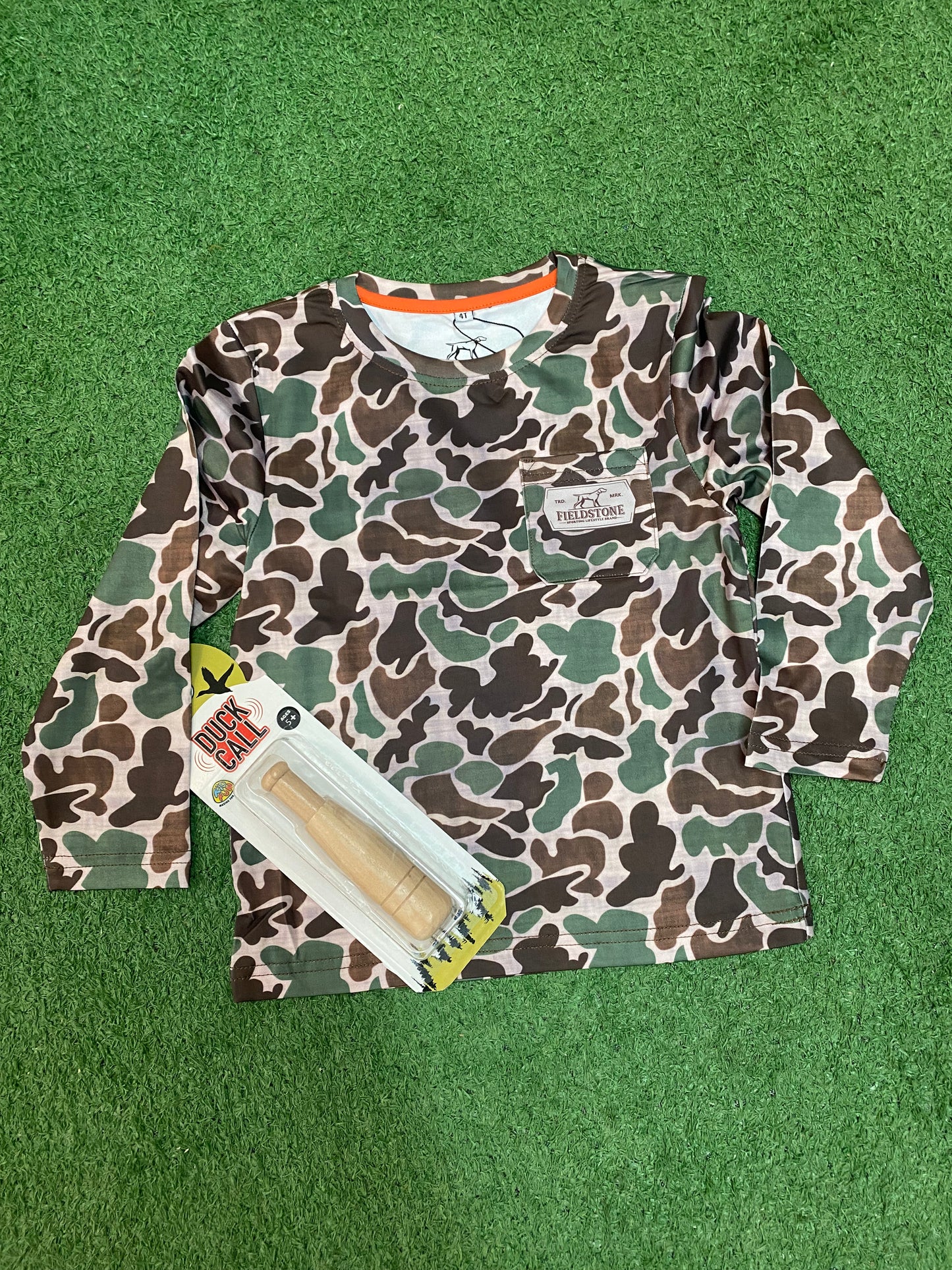 001/ls camo tee youth