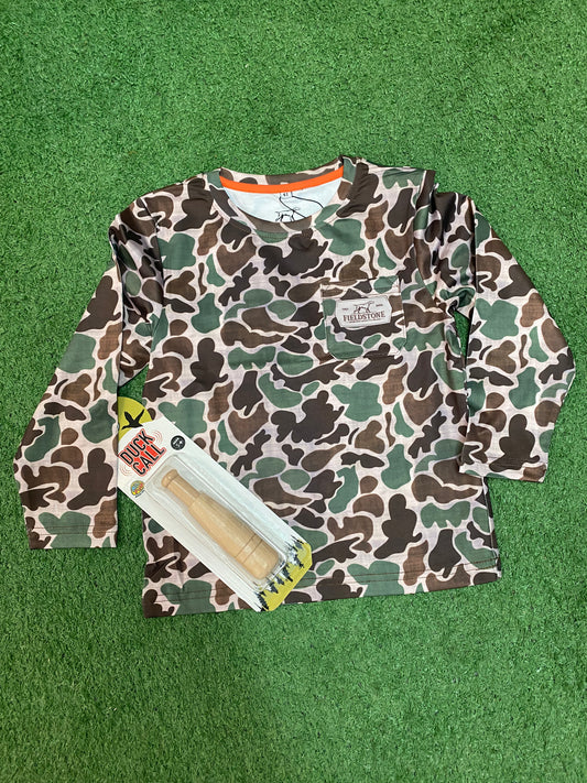 001/ls camo tee youth