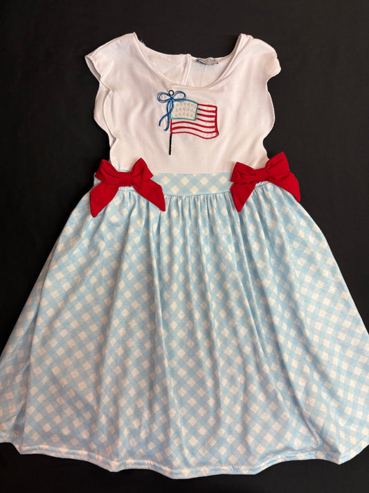 001/honey dew red bow dress