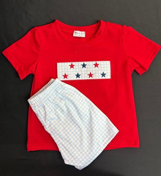 001/honey dew boy star short set