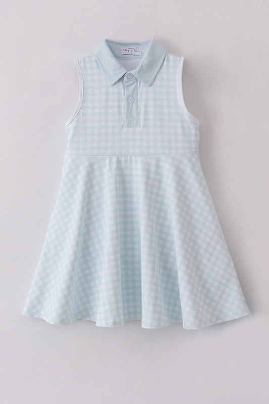 001/blue gingham dress