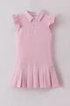 001/pink active ruffle dress set