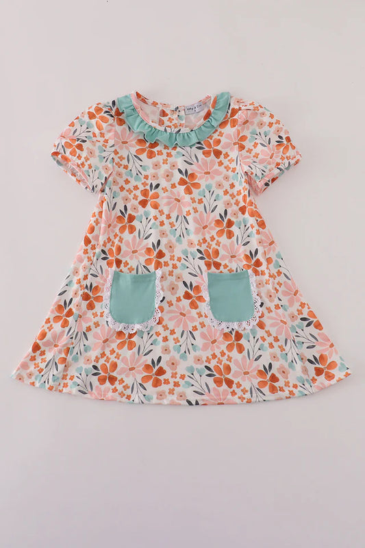 001/sag floral ruffle dress